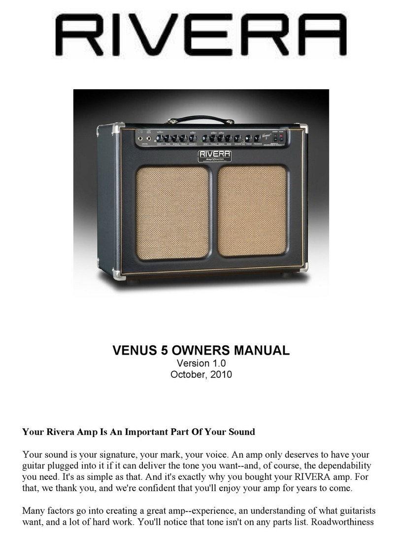 Rivera VENUS 5 owner's manual