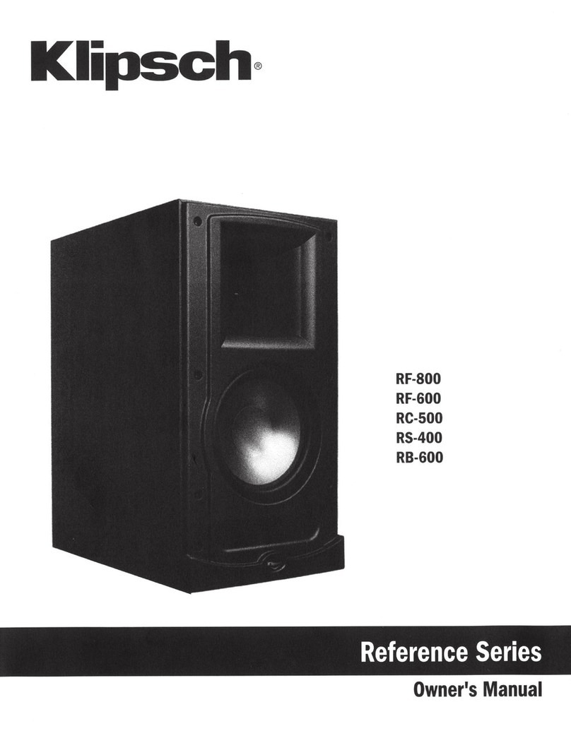 Klipsch RF-800 User manual