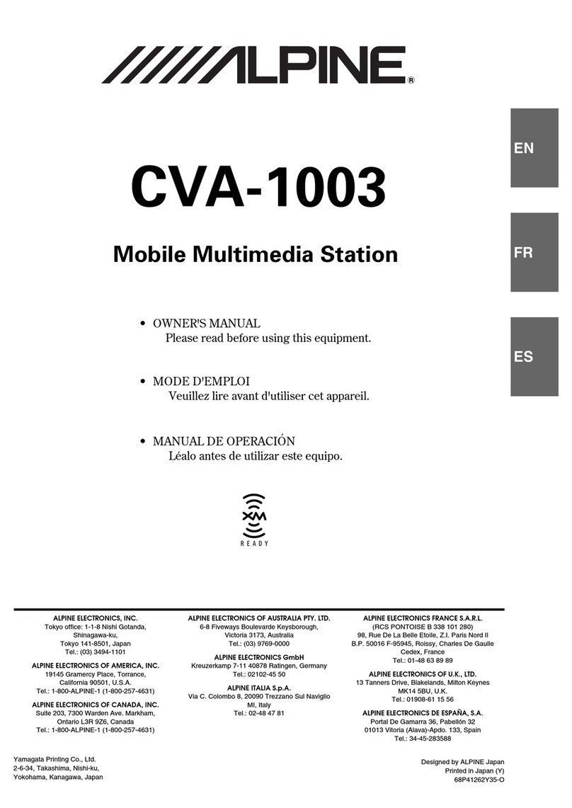 Alpine CVA-1003 owner's manual