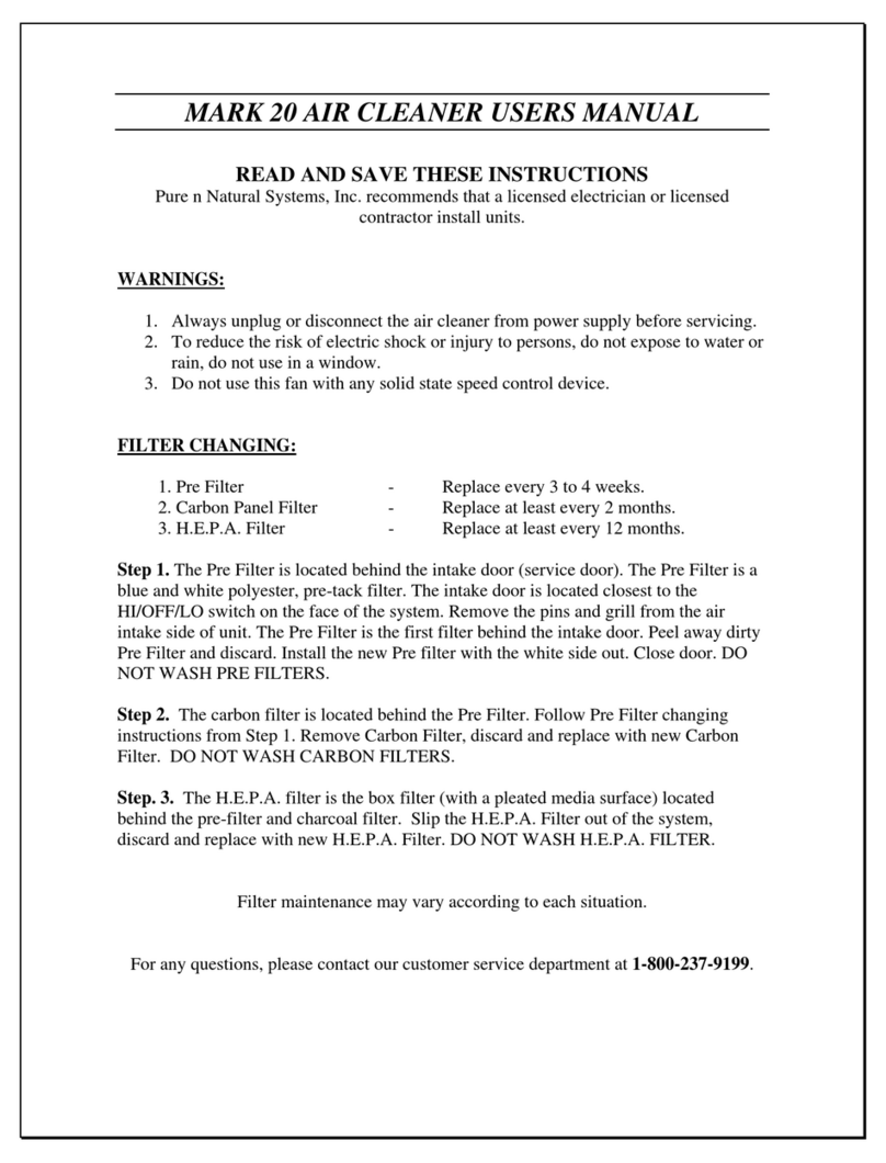 Pure n Natural Systems MARK 20 user manual