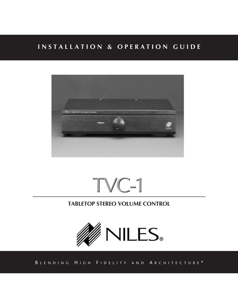 Niles TVC-1 Installation & operation guide