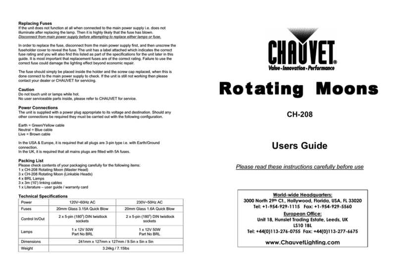 Chauvet Rotating Moons CH-208 User manual