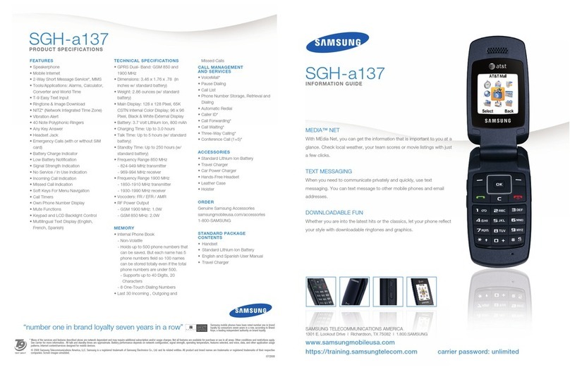 Samsung SGH-A137 Series Technical manual Samsung SGH-A137 Series Technical manual