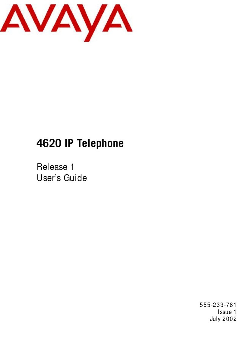 Avaya 4620 User manual