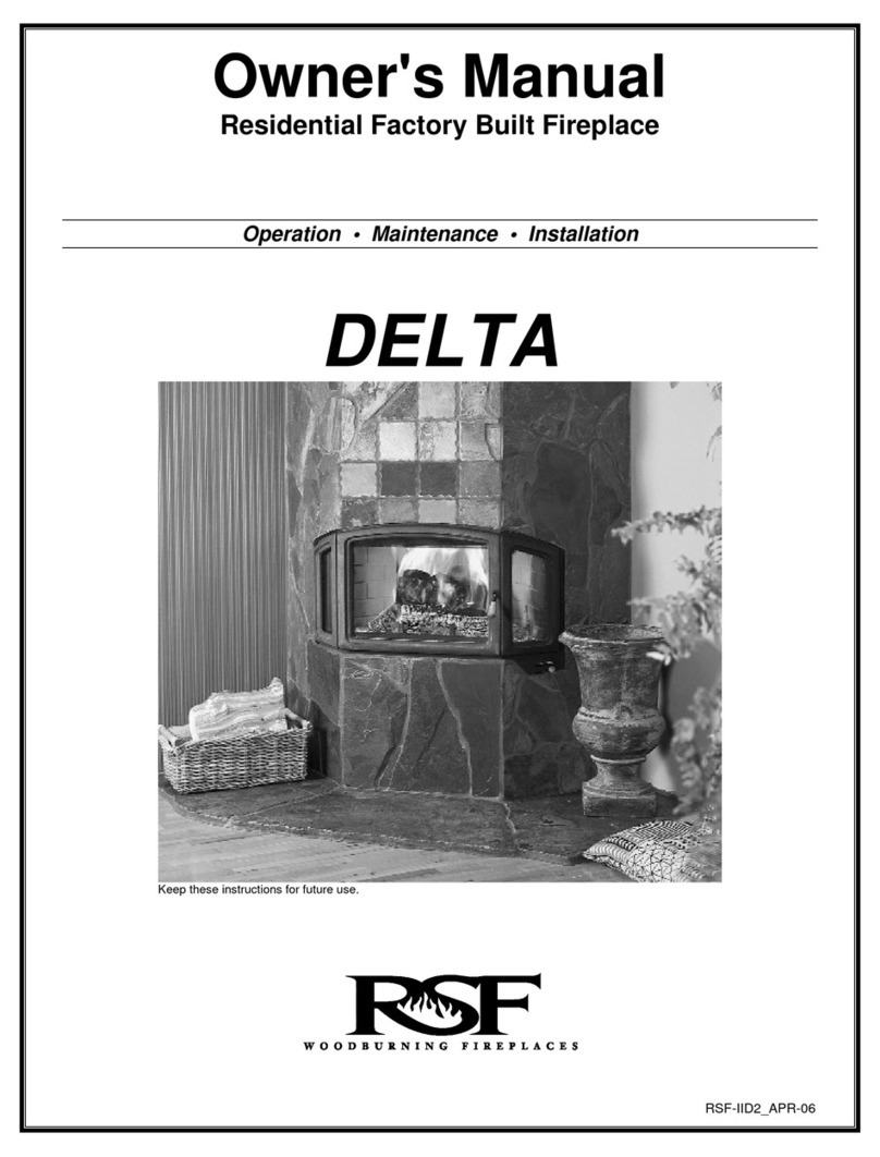RSF Woodburning Fireplaces DELTA owner's manual