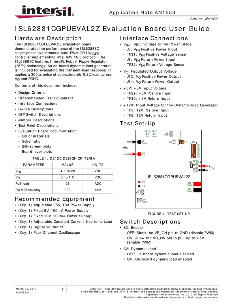 Intersil ISL62881CGPUEVAL2Z User manual