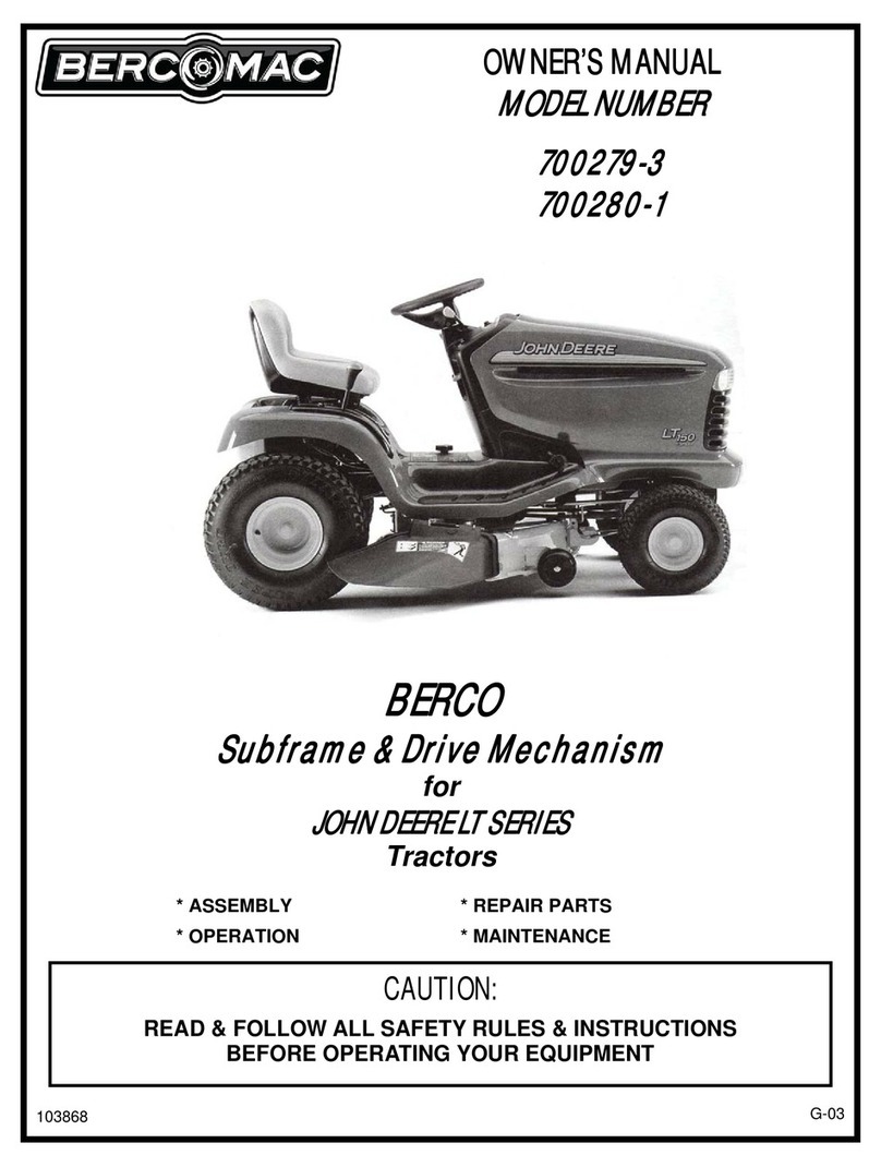Bercomac 700279-3 owner's manual