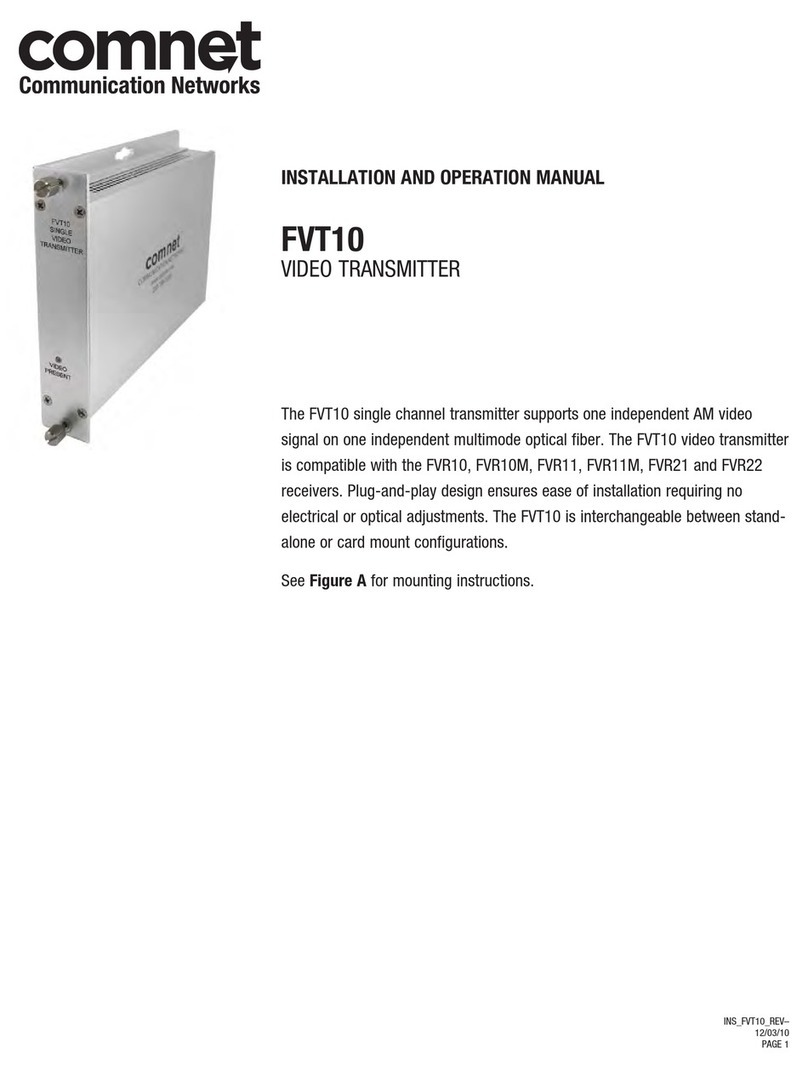 Comnet FVT10 User manual
