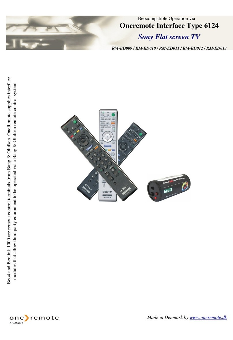 One Remote 6124 User manual