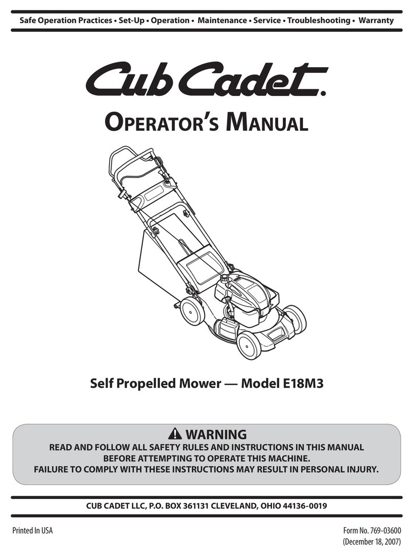 Cub Cadet E18M3 User manual