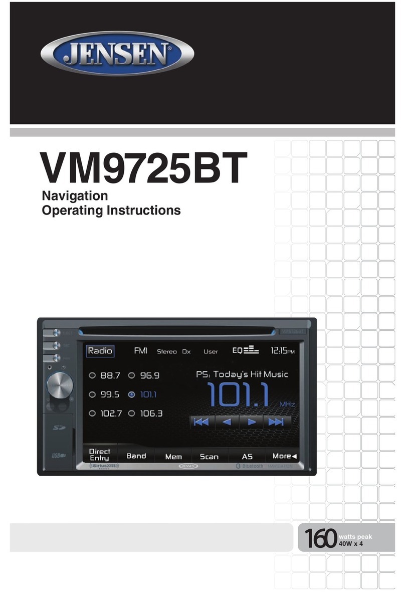 Jensen VM9725BT User manual