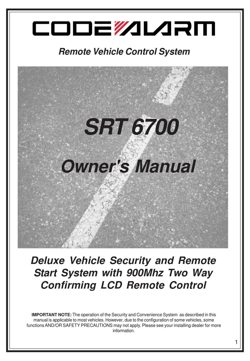 Code Alarm SRT 6700 User manual