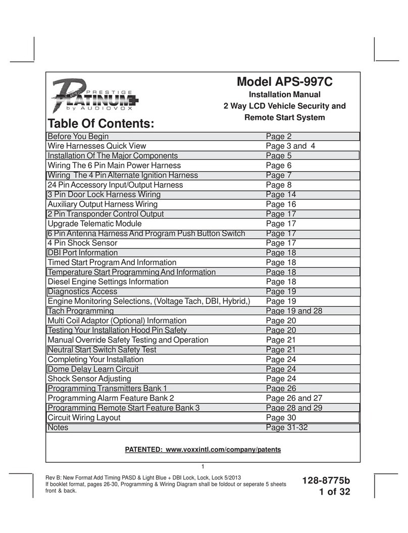 Platinum APS-997C installation manual