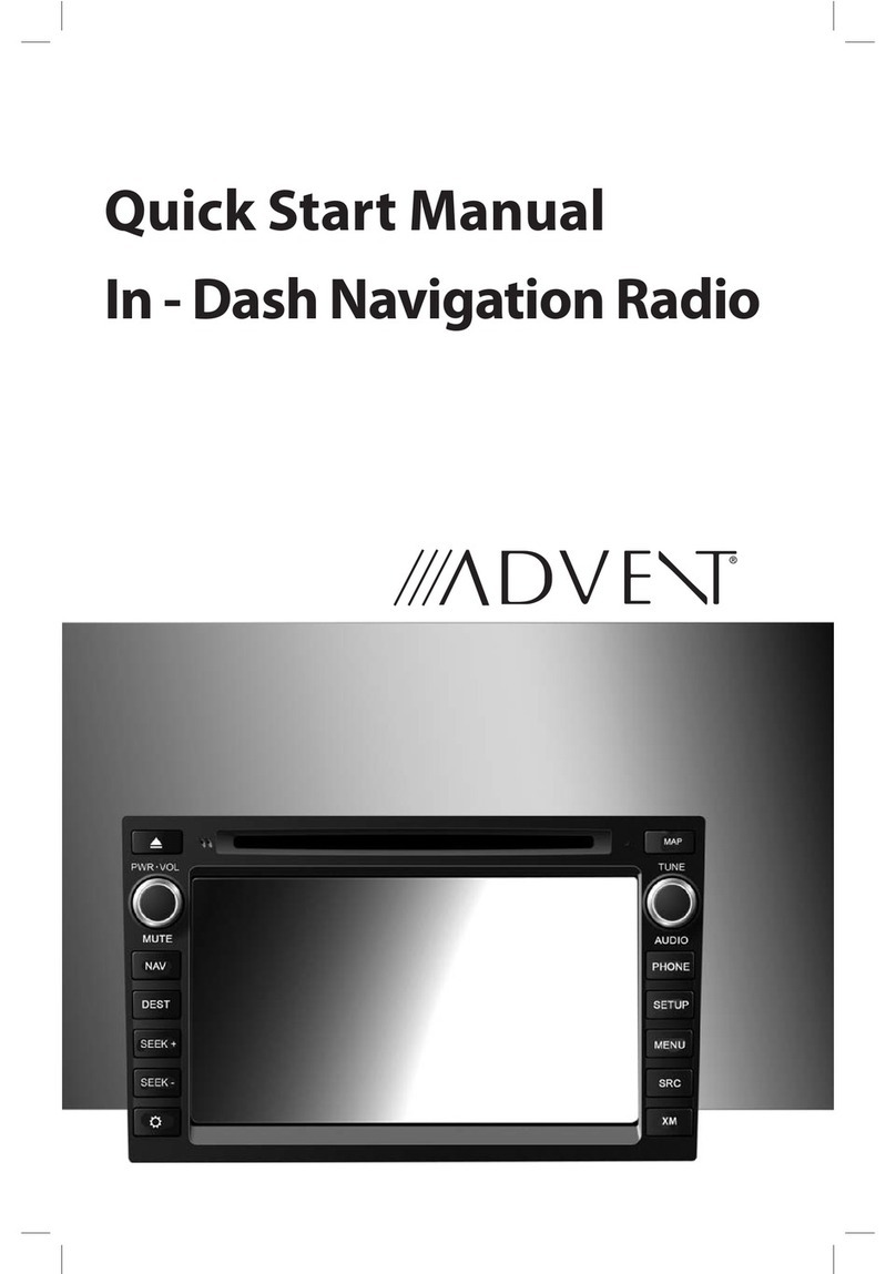 Advent In - Dash Navigation Radio Instruction manual Advent In - Dash Navigation Radio Instruction manual