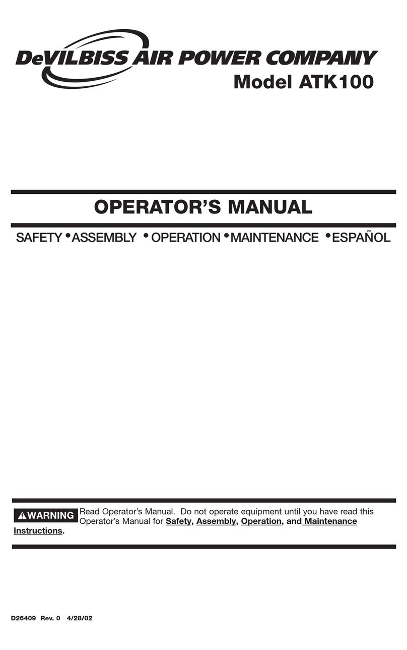 DeVilbiss Air Power Company ATK100 Operator's manual