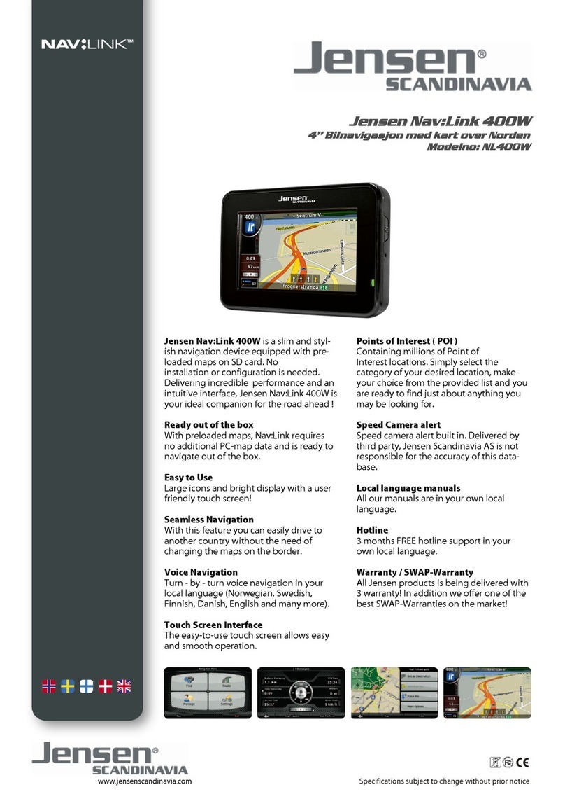 Jensen NL400W User manual