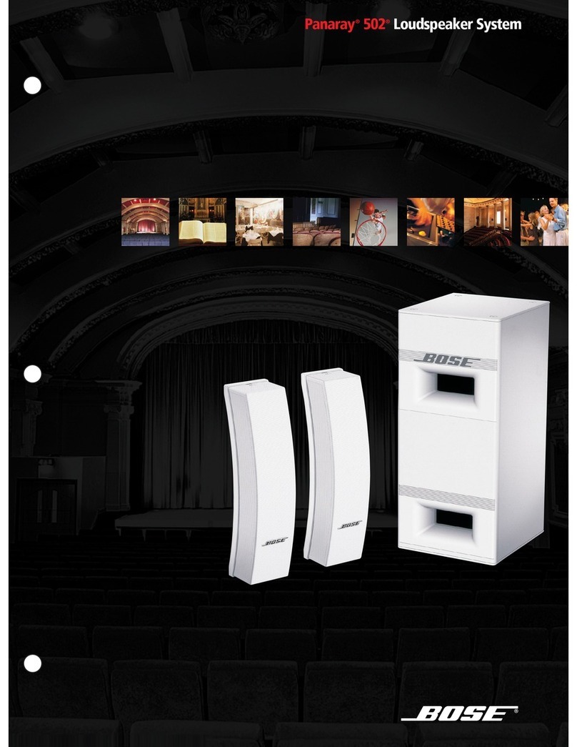 Bose Panaray 502 User manual