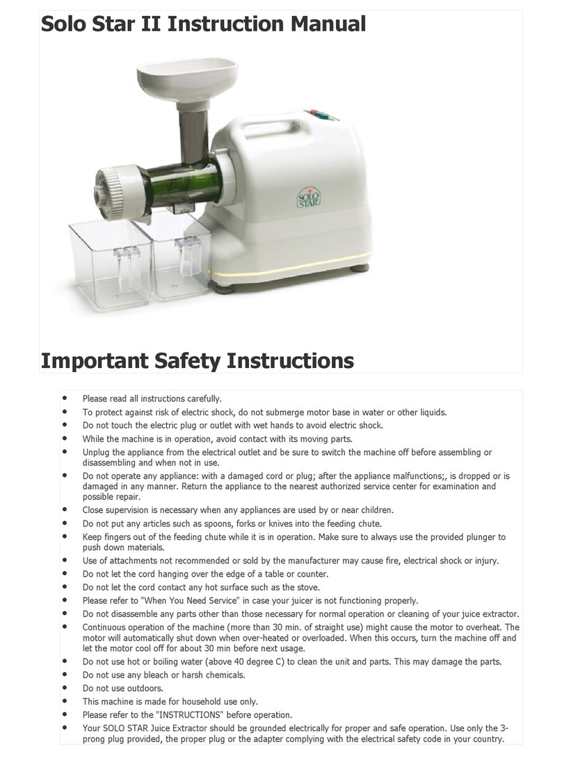 Tribest Solo Star II instruction manual