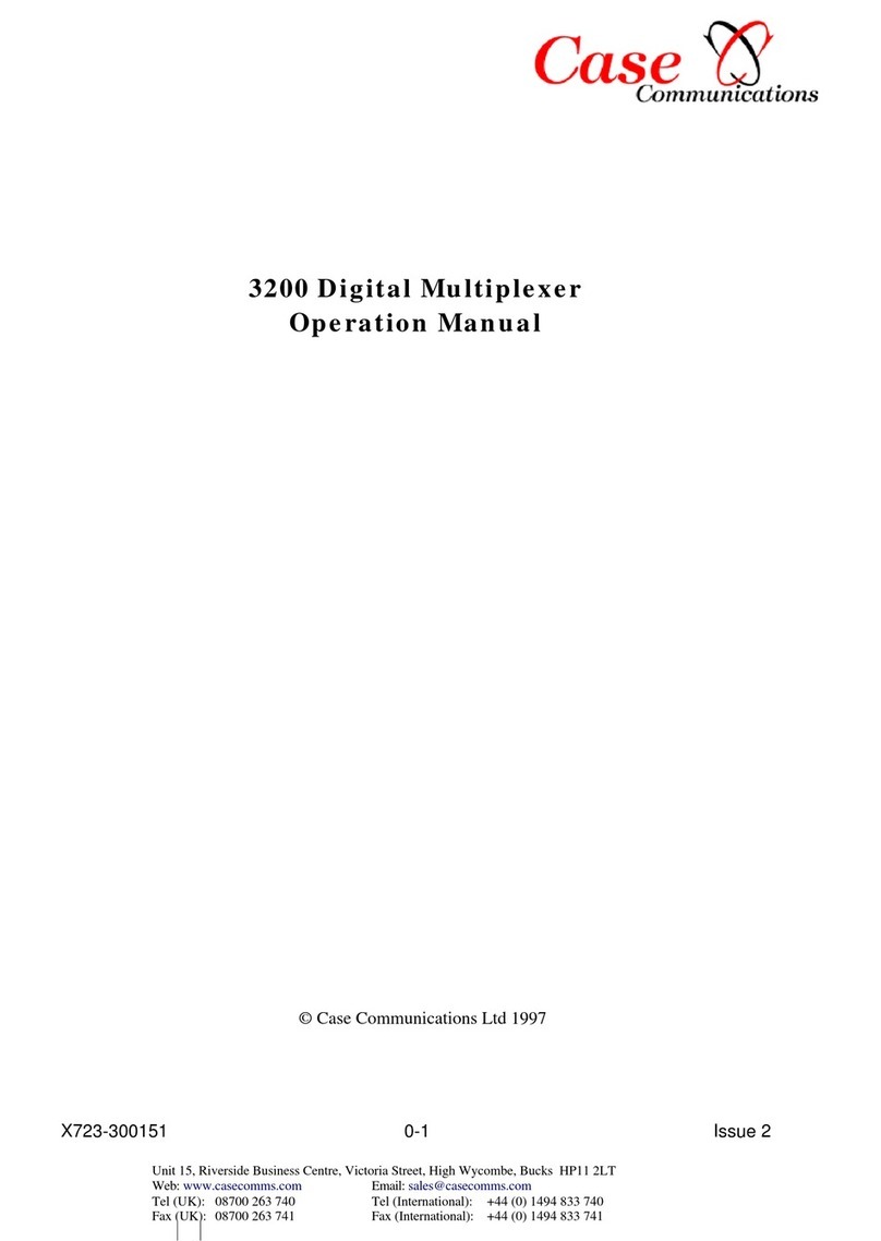 Case Communications 3200 Operation manual