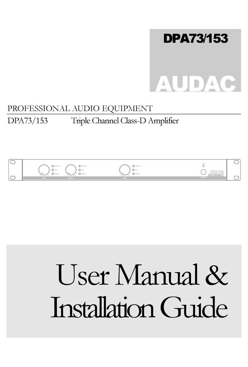 AUDAC DPA73 Installation and operating instructions