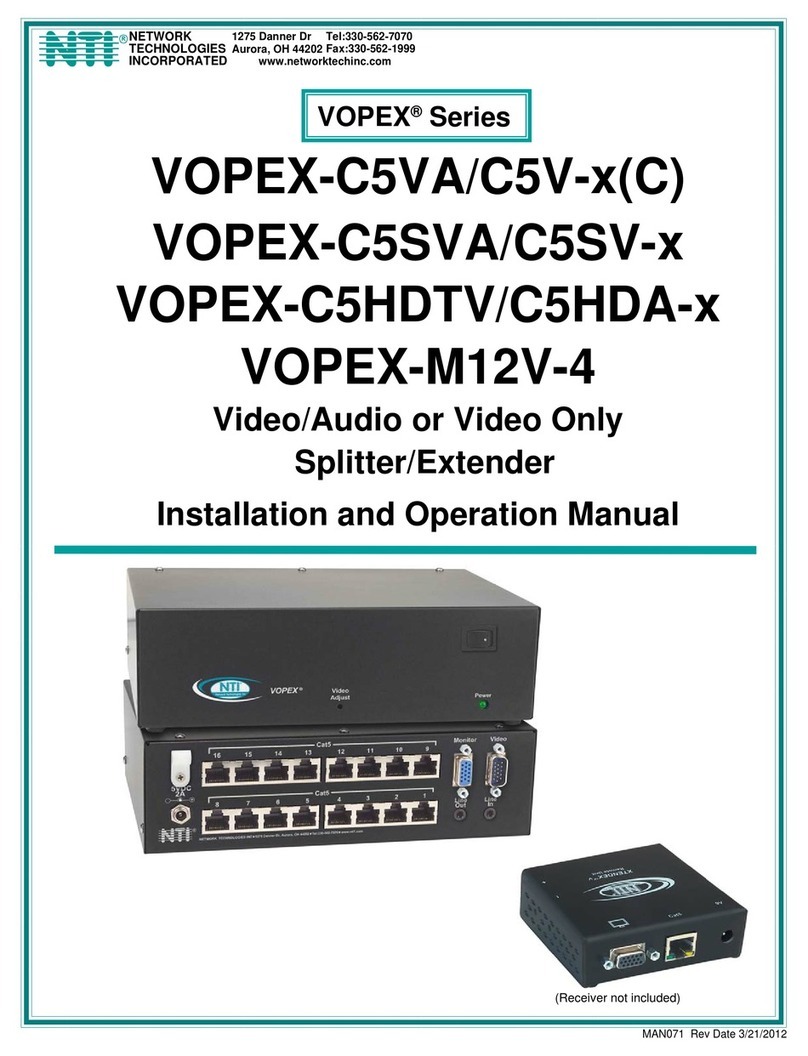 NTI VOPEX-C5VA/C5V-x(C) Installation and operation manual NTI VOPEX-C5VA/C5V-x(C) Installation and operation manual