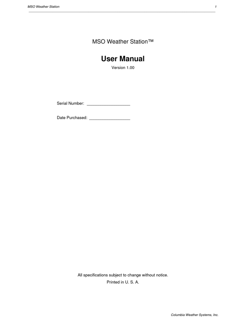 Columbia Weather Systems MSO User manual