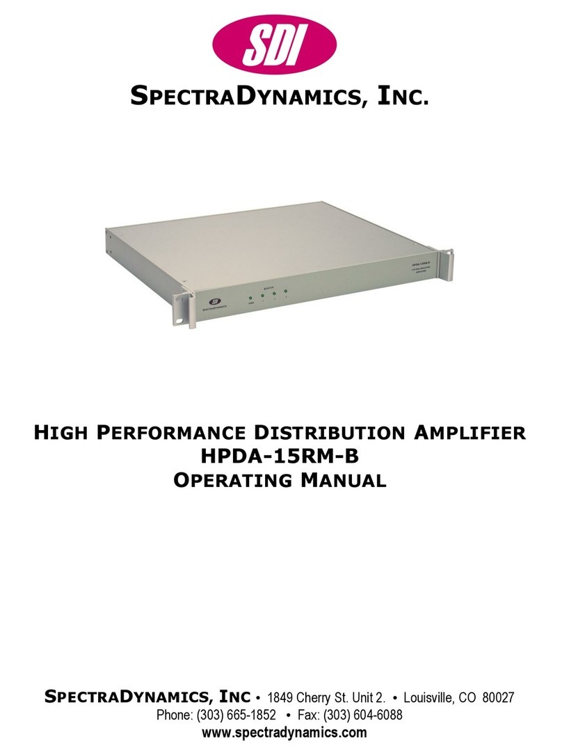 SpectraDynamics HPDA-15RM-B operating manual