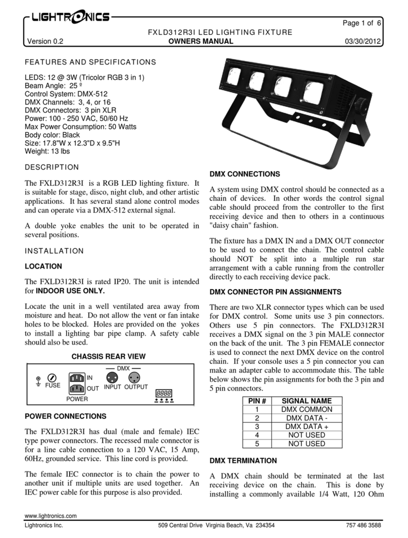 Lightronics FXLD312R3I User manual