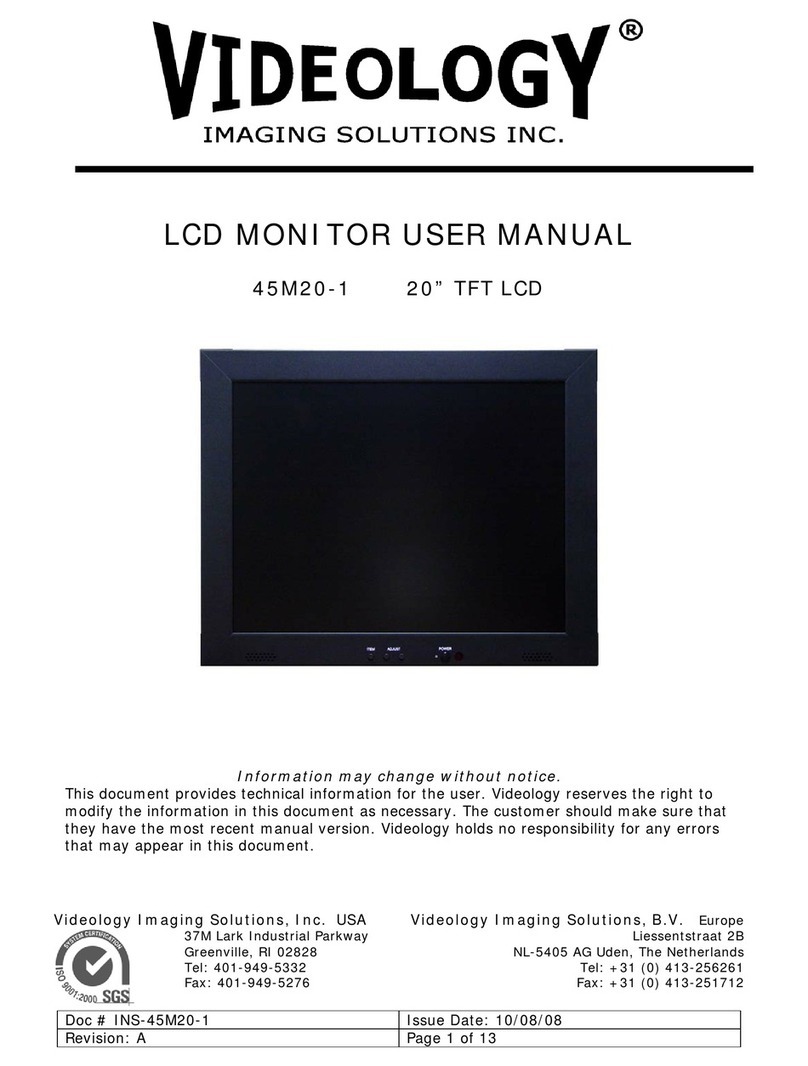 Videology 45M20-1 User manual