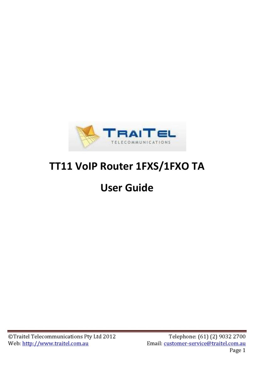 Traitel Telecommunications TT11 user guide
