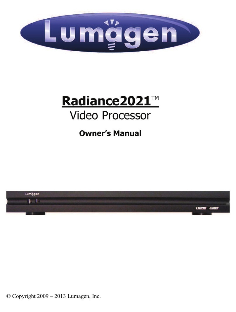 Lumagen Radiance2021 User manual