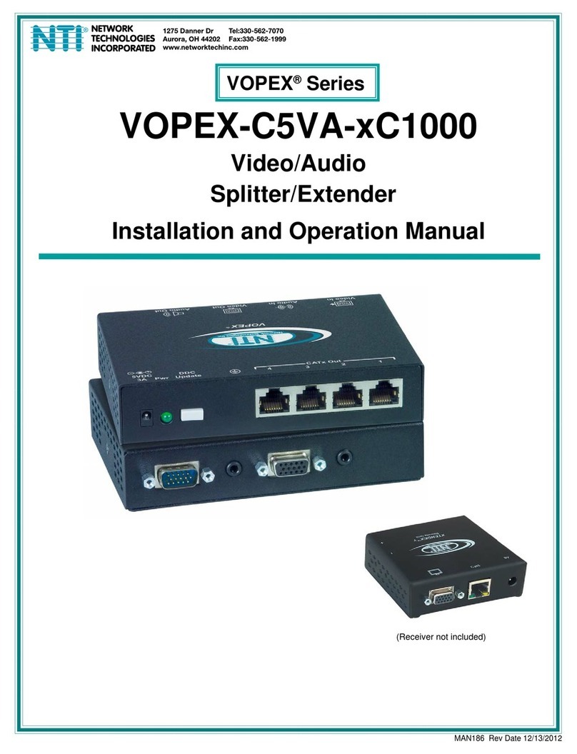 NTI VOPEX-C5VA-xC1000 Installation and operation manual