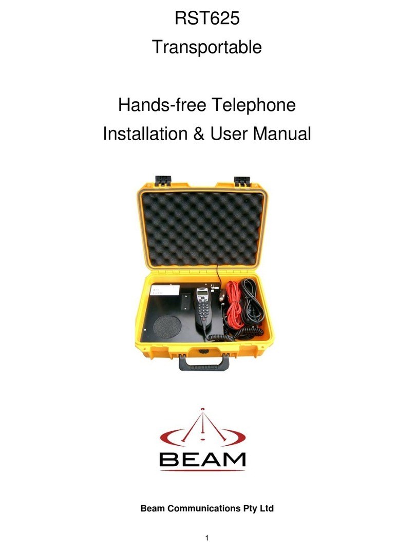 Beam RST625 Installation & user manual