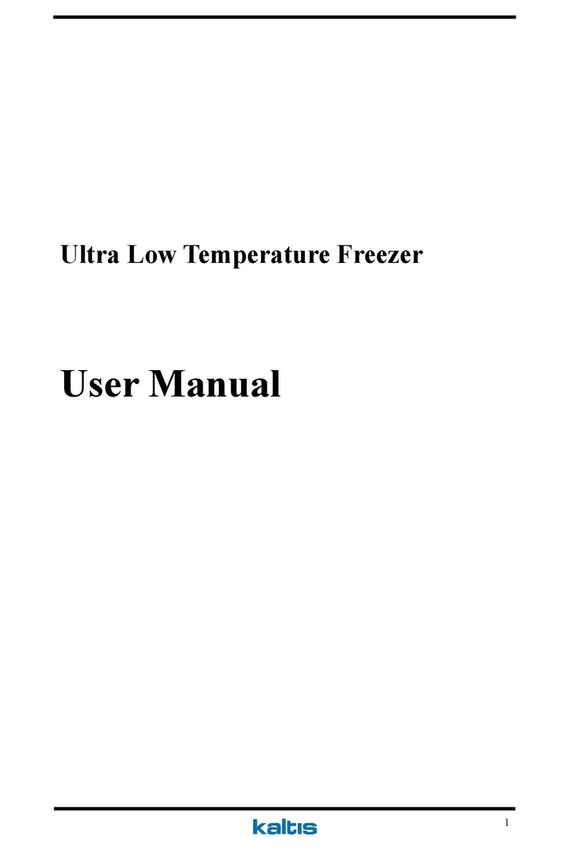 kaltis ULTRA LOW TEMPERATURE FREEZER User manual