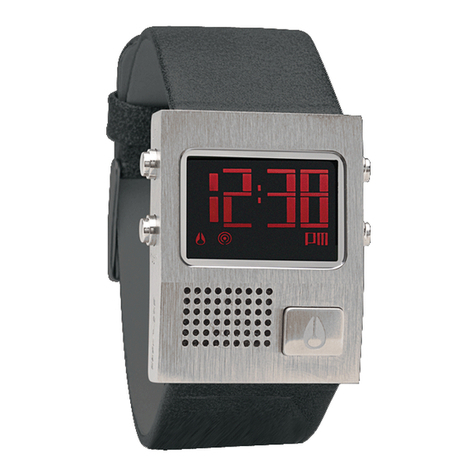 NIXON Watch Operation manual