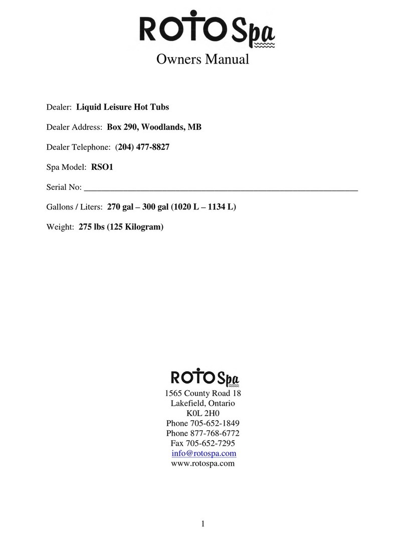 Roto Spa Spas owner's manual