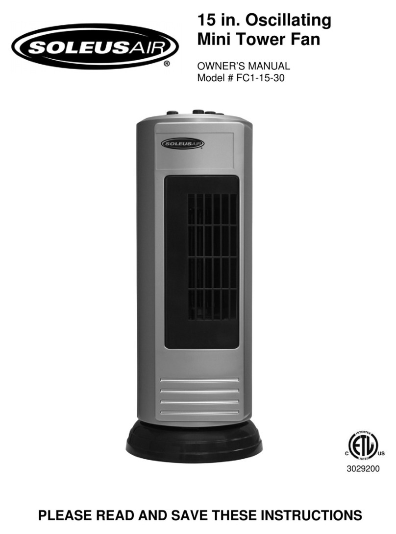 Soleus Air FC1-15-30 User manual