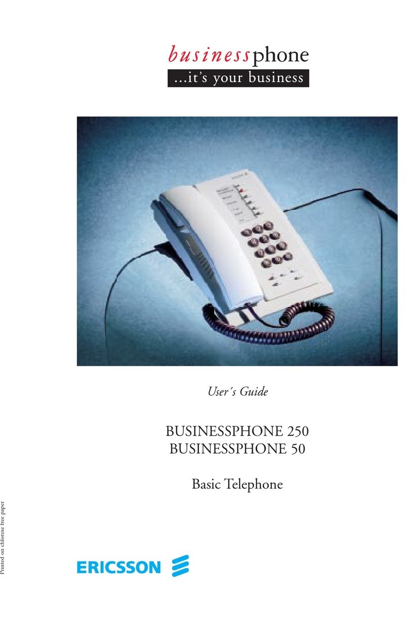 Ericsson BusinessPhone 250 user guide