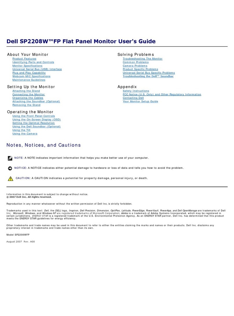 Dell SP2208W FP User manual