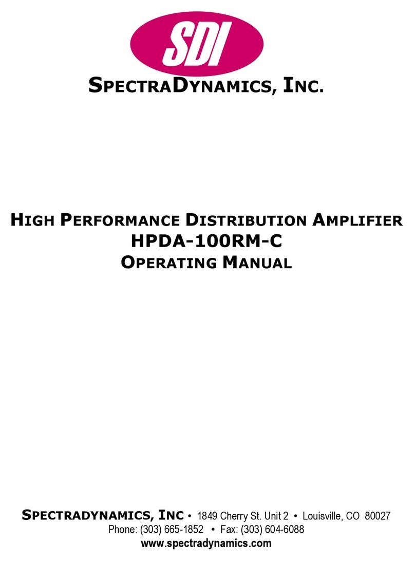 SDI HPDA-100RM-C operating manual