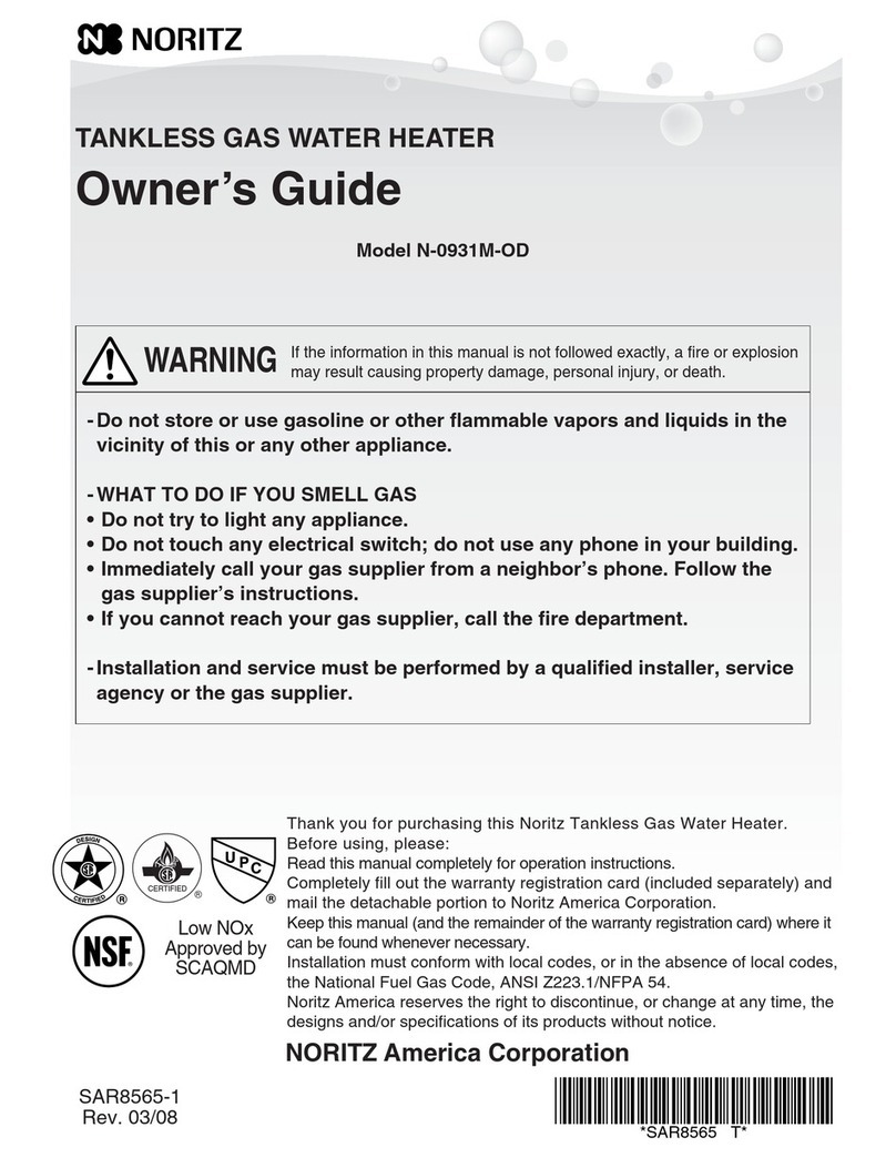 Noritz N-0931M-OD owner's guide