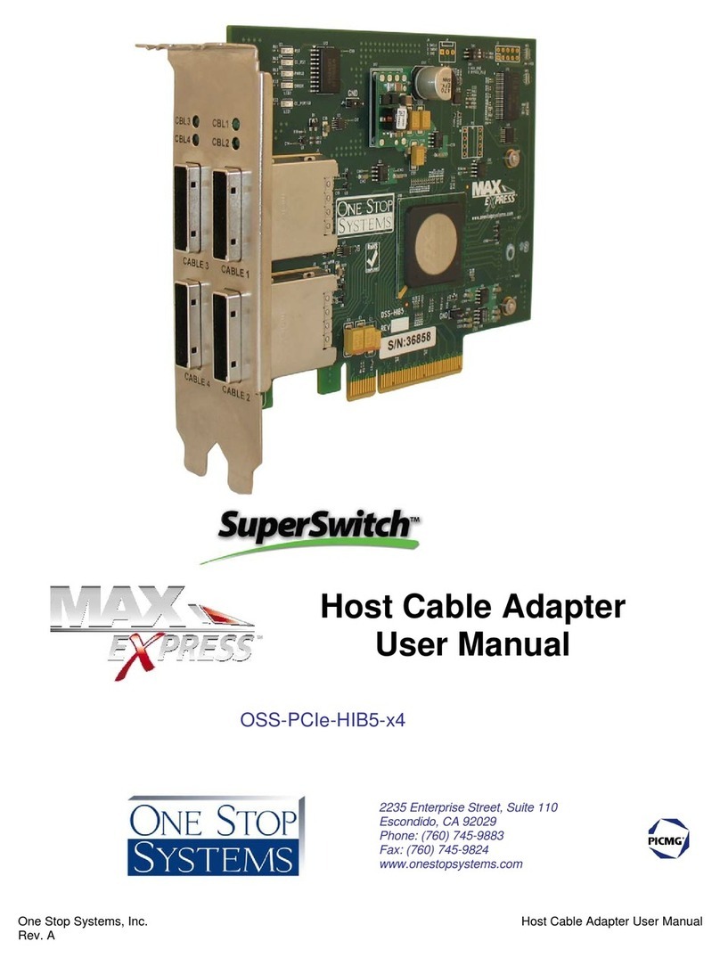 One Stop Systems SuperSwitch OSS-PCIe-HIB5-x4 user manual