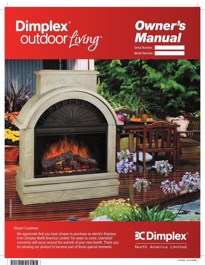 Dimplex 30" FIREPLACE owner's manual