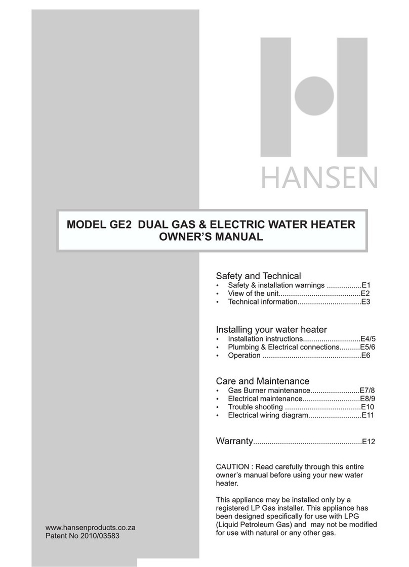 Hansen GE2 User manual