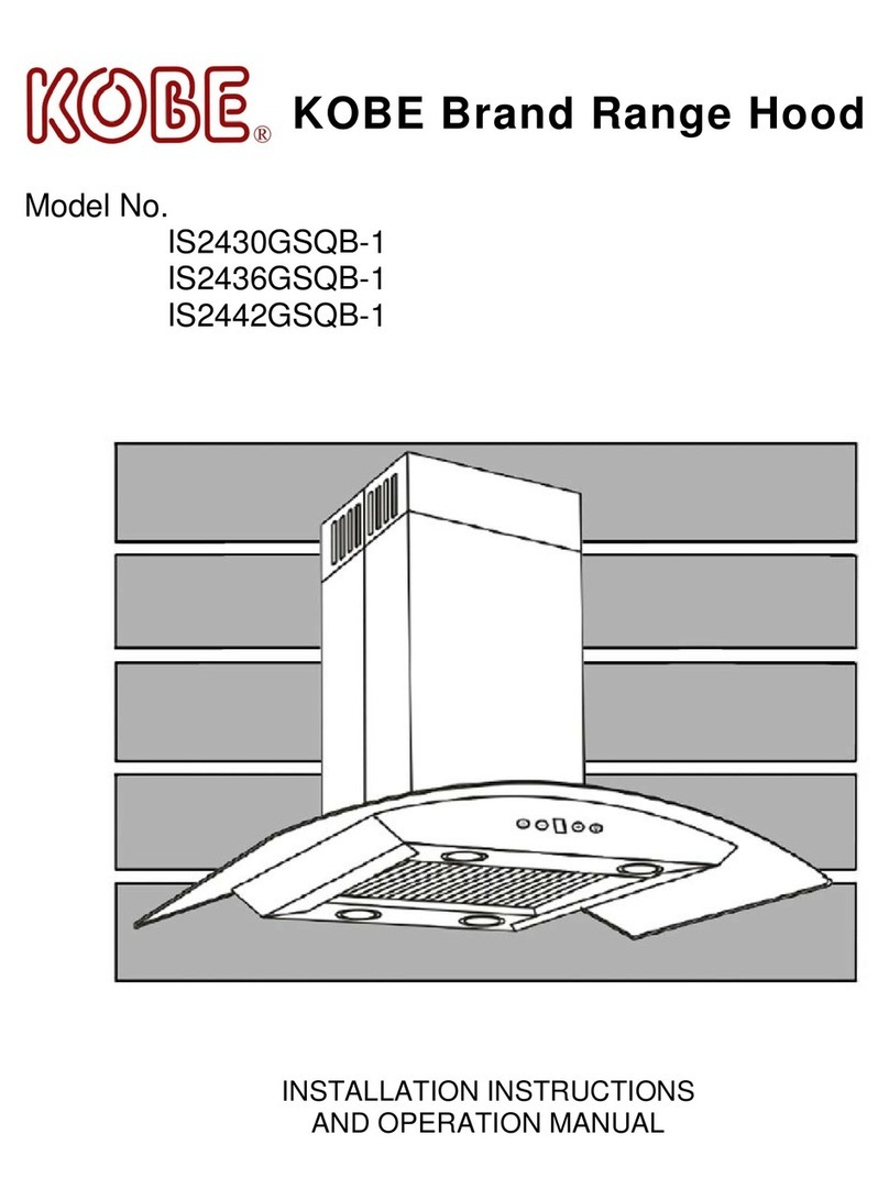 KOBE IS2430GSQB-1 Installation instructions and operation manual