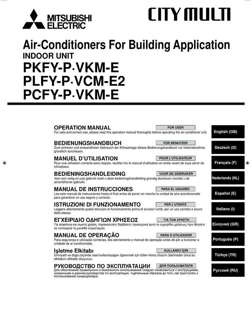 Mitsubishi Electric PKFY-P-VKM-E User manual