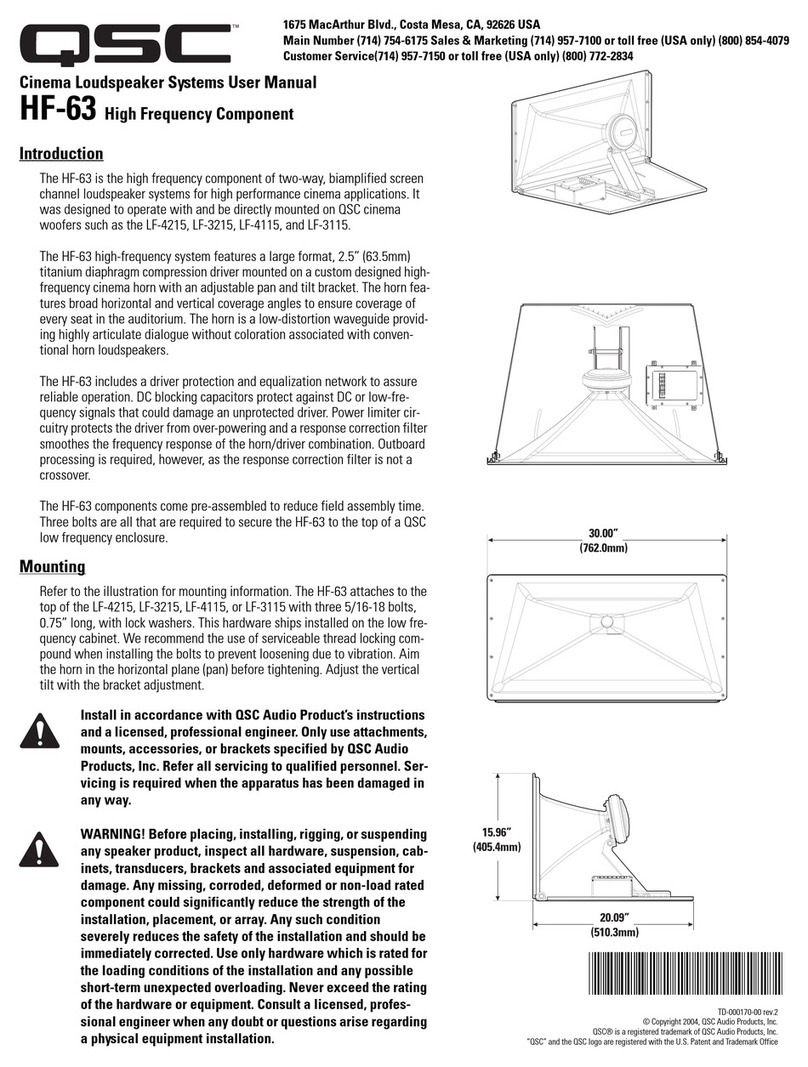 QSC HF-63 User manual
