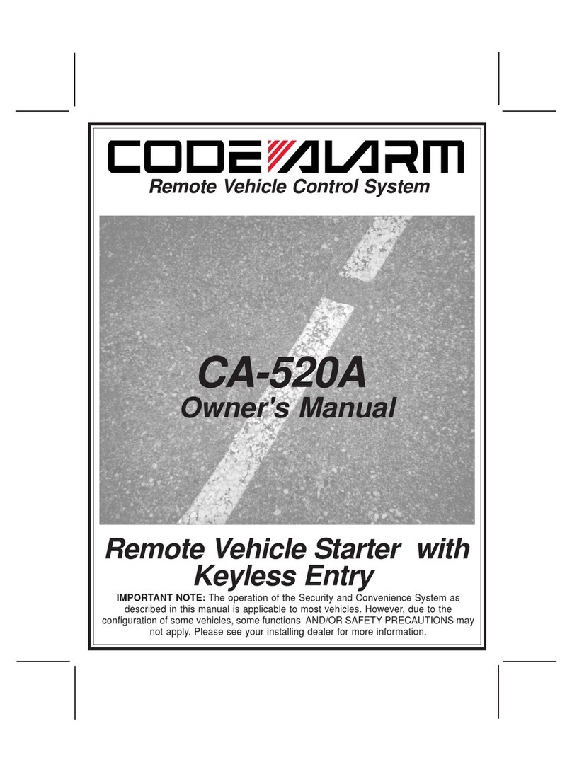Code Alarm CA-520A owner's manual