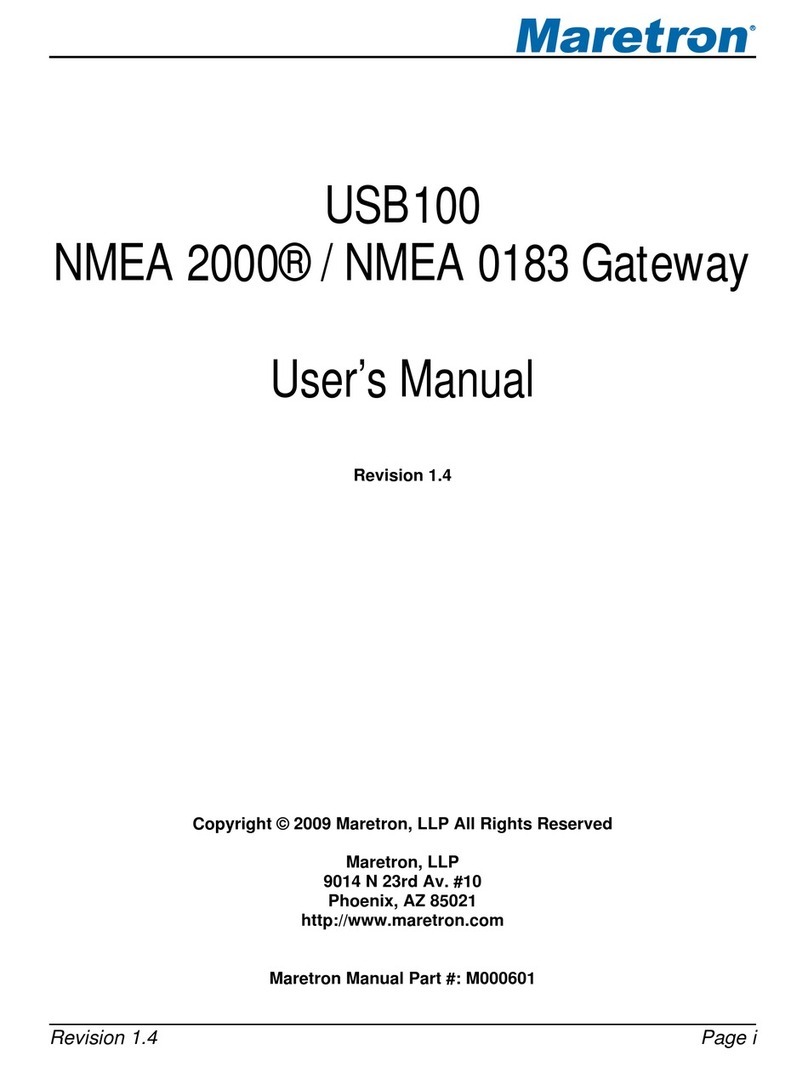 Maretron NMEA 2000 user manual Maretron NMEA 2000 user manual