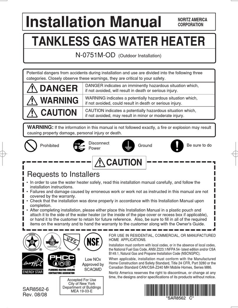 Noritz N-0751M-OD installation manual